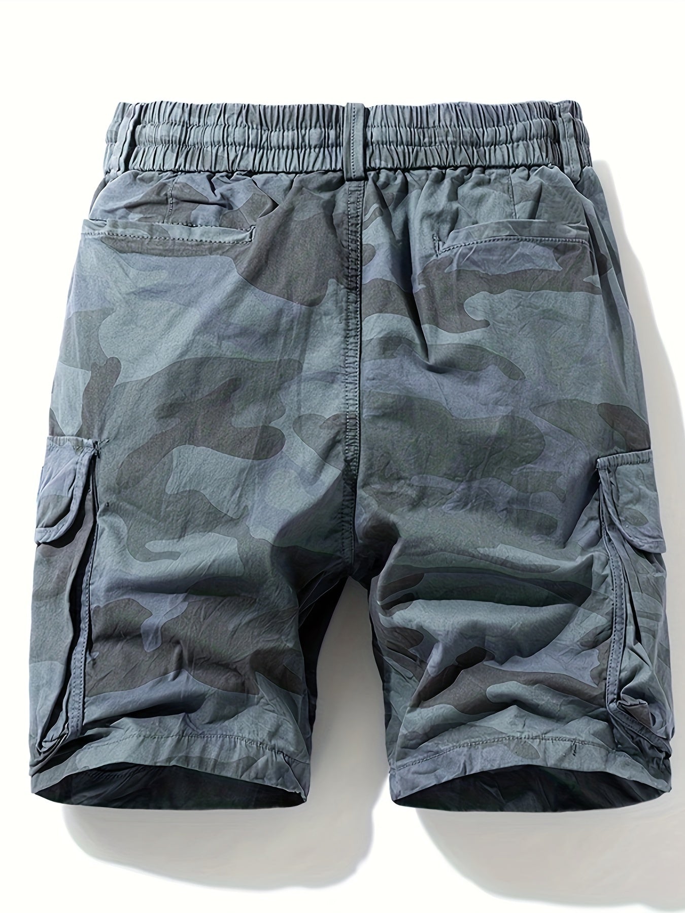 Men's Camo Cargo Shorts with Multiple Pockets - Cotton Blend, Casual Outdoor & Hiking Wear
