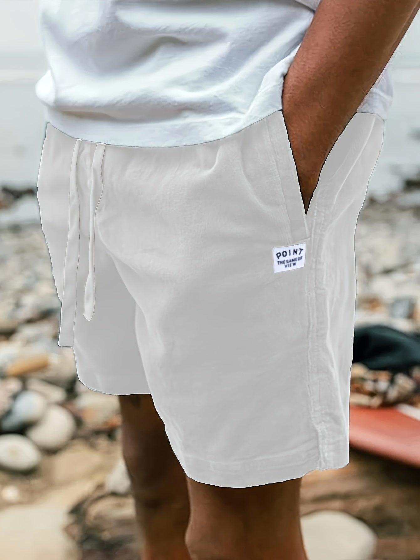 Men's Casual Fashion Corduroy Shorts With Pockets And Drawstring For Summer
