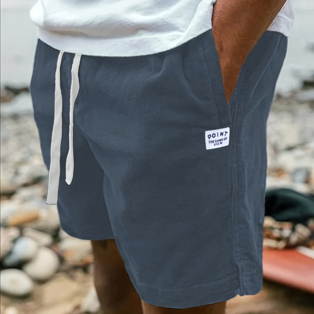 Men's Casual Fashion Corduroy Shorts With Pockets And Drawstring For Summer