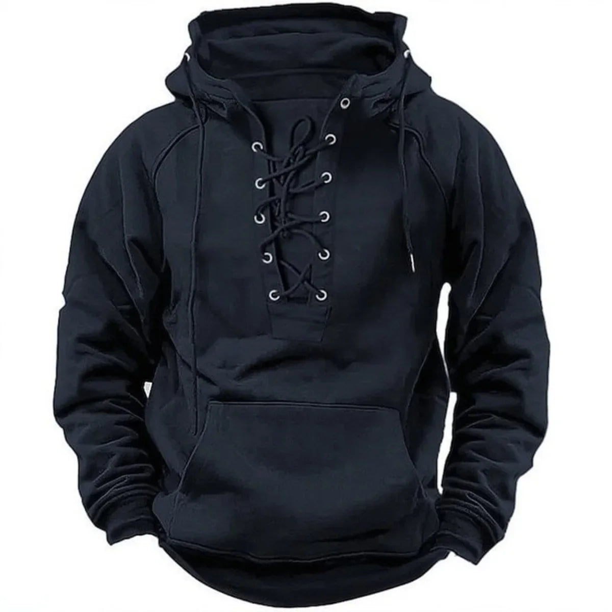 Pucuri™ – Sweat à capuche outdoor rétro à lacets, conçu pour l’automne et l’hiver
