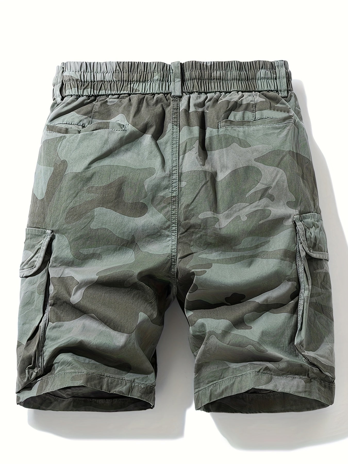 Men's Camo Cargo Shorts with Multiple Pockets - Cotton Blend, Casual Outdoor & Hiking Wear