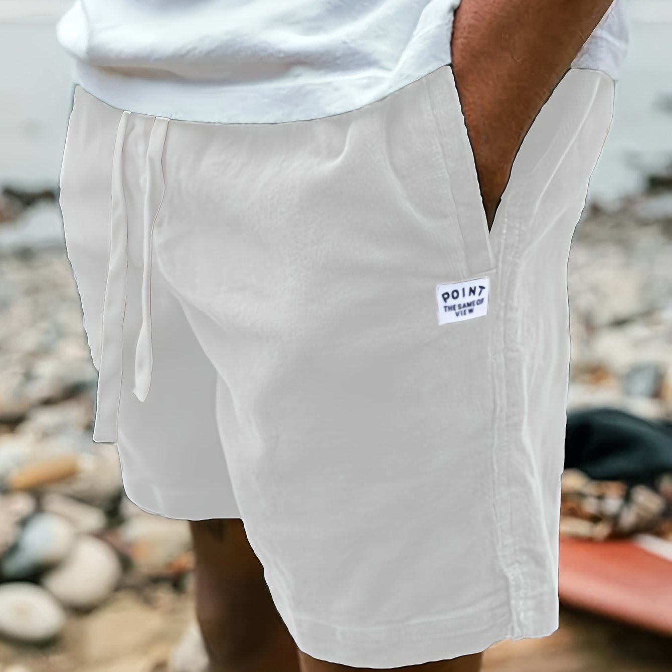 Men's Casual Fashion Corduroy Shorts With Pockets And Drawstring For Summer