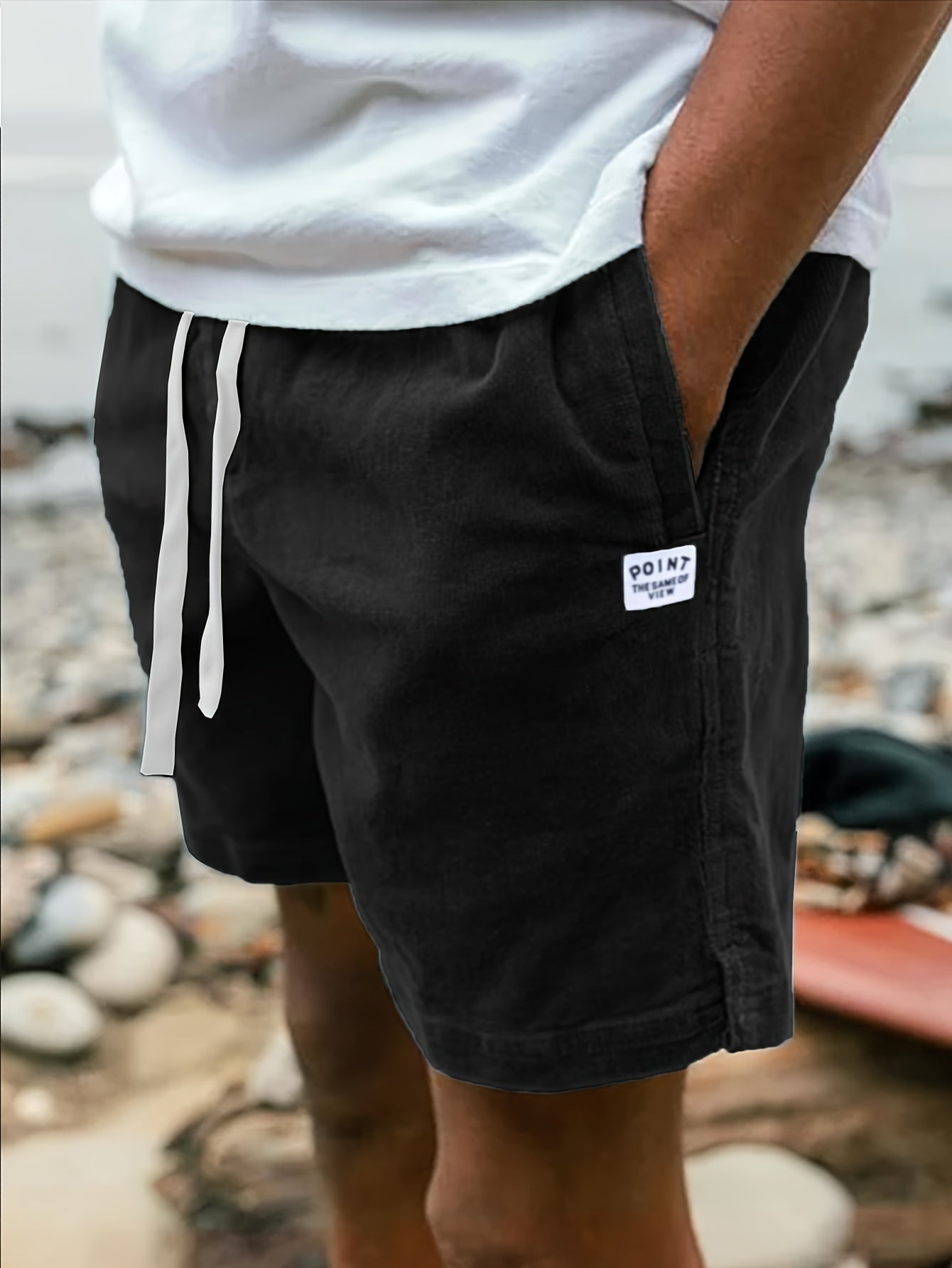 Men's Casual Fashion Corduroy Shorts With Pockets And Drawstring For Summer