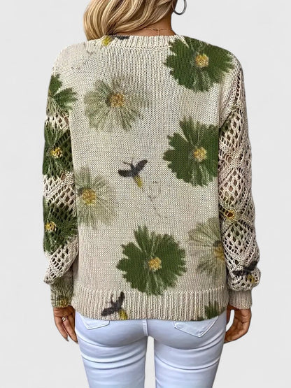 Aurélie | Pull élégant à motif floral