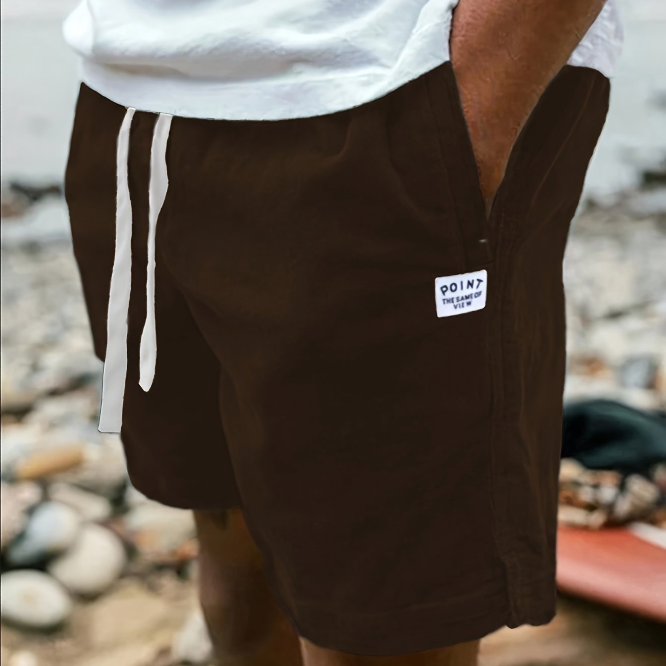 Men's Casual Fashion Corduroy Shorts With Pockets And Drawstring For Summer