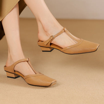 Pucuri ® Mules en cuir Élégantes, confortables et résistantes