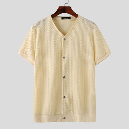 Chemise Pucuri™ Légère Homme Manches Courtes – Mode Tendance printemps et Été