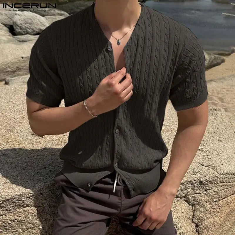 Chemise Pucuri™ Légère Homme Manches Courtes – Mode Tendance printemps et Été