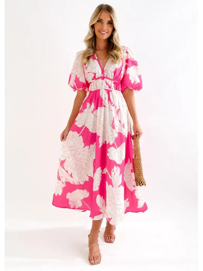 PUCURI™ Robes longues pour femmes, manches bouffantes