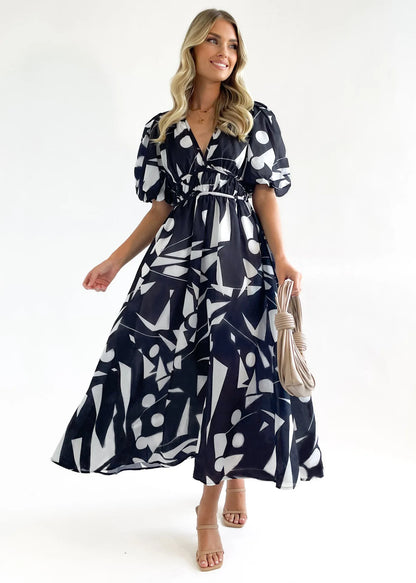 PUCURI™ Robes longues pour femmes, manches bouffantes