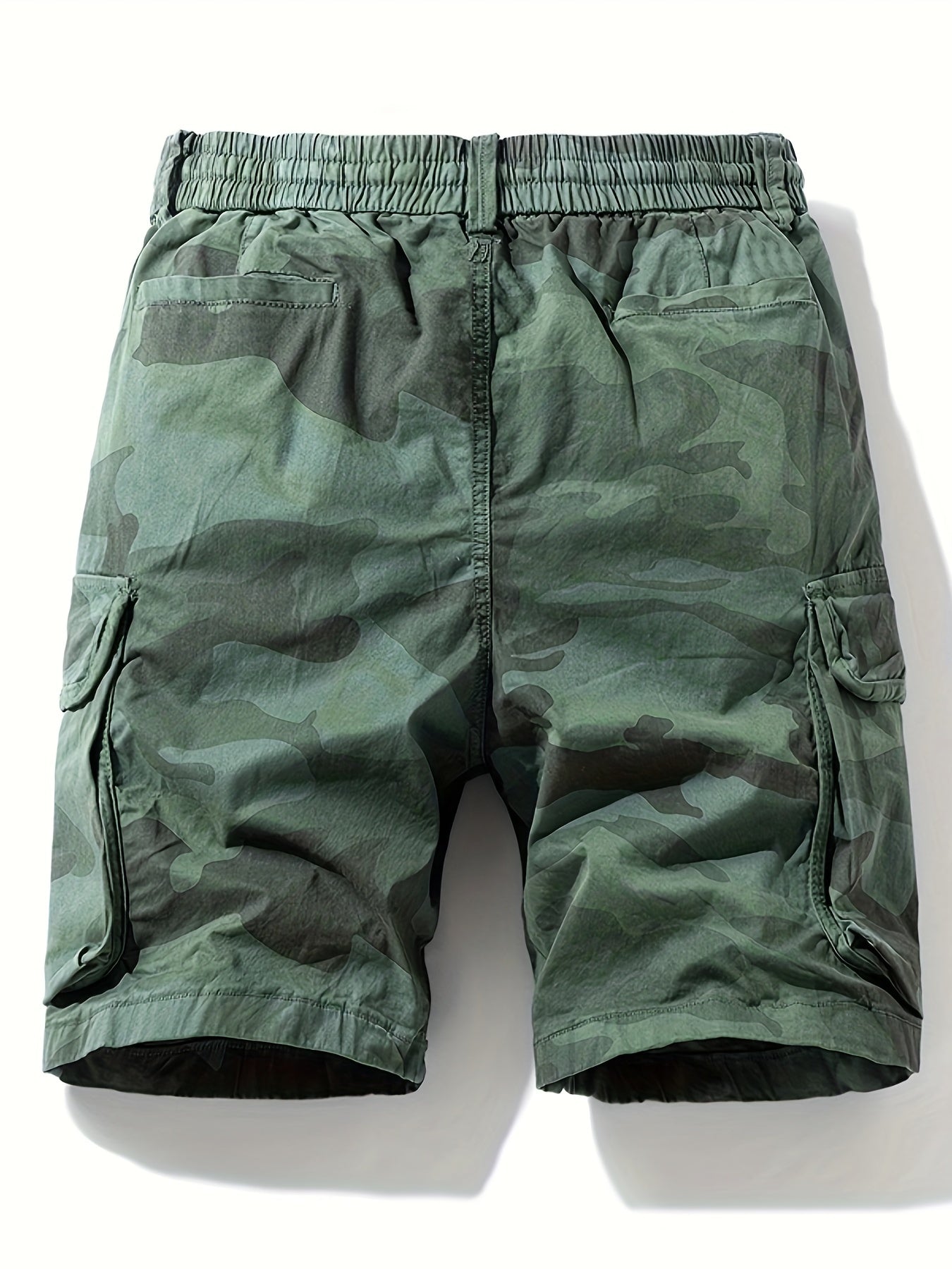 Men's Camo Cargo Shorts with Multiple Pockets - Cotton Blend, Casual Outdoor & Hiking Wear