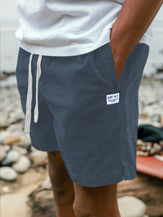 Men's Casual Fashion Corduroy Shorts With Pockets And Drawstring For Summer