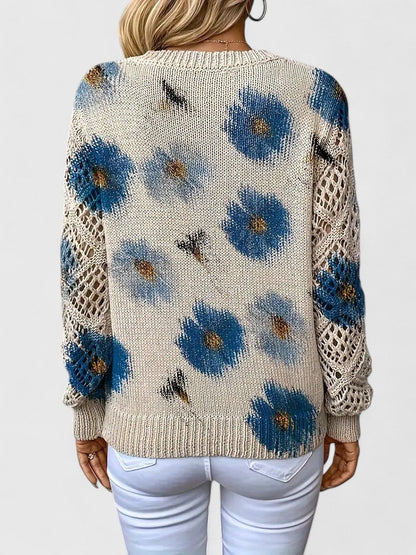 Aurélie | Pull élégant à motif floral
