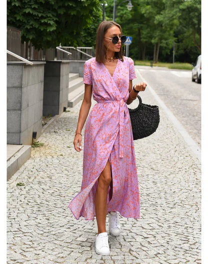 Suzanne - Robe élégante à col en V